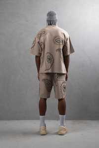 New 2026 High Quality Casual Streetwear Custom Printed Men's 2-Piece T-Shirt and Shorts <b>Set</b> Summer Breathable Track Suit - Product Image 6