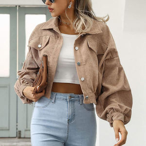 Automne hiver femmes décontracté à manches longues Denim veste coton remplissage dernier Style Logo personnalisé bouton respirant tricoté - Product Image 5