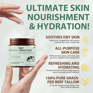 Натуральный органический увлажняющий крем-бальзам для лица из говяжьего жира травяного откорма OEM ODM, халяльный бальзам с медом и жиром - Product Image 3