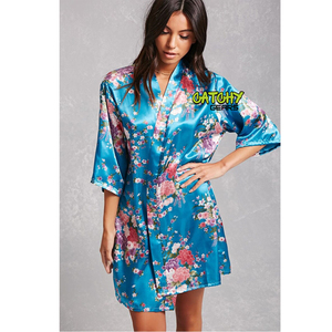 Alta calidad Floral encaje satén novia bata dama de honor bata boda batas camisón - Product Image 5