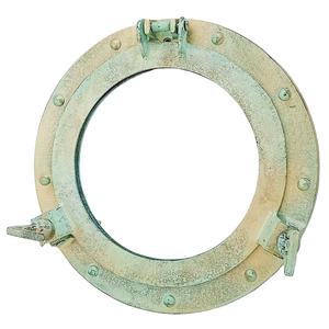 Haute qualité métal Marine Antique rond nautique miroir hublot mur maison décorative bateau miroir à la main cadeau article - Product Image 2