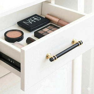 Modern Classic Minimalist Stainless Steel T-Shaped Cabinet Handle <b>Black</b> Gold Bar Pull <b>Knob</b> for Bedroom Home Office Kitchen - Product Image 6