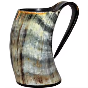 Taza Desechable Estilo Vikingo con Diseño de Cuerno, Ecológica, de Alta Calidad, Utensilios de Bar, Artículos para Fiestas, Decoración de Cocina, Patrón Floral - Product Image 1