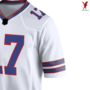 เสื้ออเมริกันฟุตบอลที่กําหนดเองส่วนบุคคลตาข่ายเสื้อยืด Sublimated พิมพ์หมายเลขชื่อทีมของคุณเสื้อทีมฟุตบอลผู้ชาย - Product Image 4