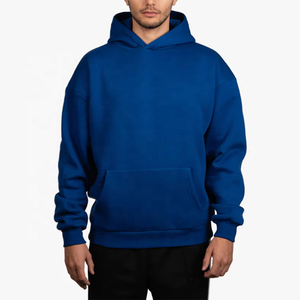 Alta calidad personalizado liso sin cuerda 500gsm polar pesado niños sudaderas 100% algodón sudaderas con capucha de gran tamaño para hombres - Product Image 2