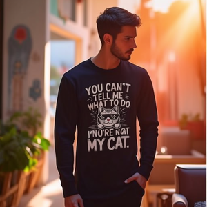 Non mi posso dire cosa fare, non sono il tuo gattino, maglietta promozionale a maniche lunghe - Product Image 3