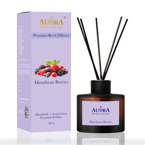 Ensemble diffuseur de roseau floral blanc AUORA bouteille en verre bâtons de rotin 100ml huile essentielle longue durée 100 parfums indiens respectueux de l'environnement - Product Image 4