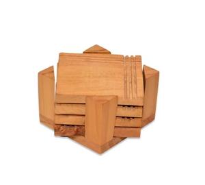 Attractive Eco-Friendly Durable Wooden Coasters for Housewarming Gifts Modern Customized Design <b>Square</b> Shape - Product Image 2