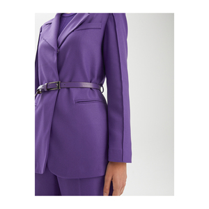 Ensemble de costume élégant pour femme BGN, veste en mélange de viscose avec ceinture, W24J077 - Product Image 6