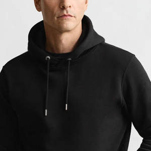 Sudadera con Capucha para Hombre, 100% Algodón, Tejido de Secado Rápido, Color Sólido, Gruesa, Lisa, en Venta - Product Image 5