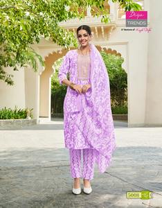 Pantalon Kurti de styliste en coton avec dupata pour femmes, nouvelle collection 2023, à la mode, fabriqué en inde - Product Image 5