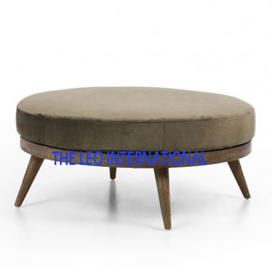 Mesa de Centro Otomana Italiana de Lujo, Diseño Redondo Moderno para Sala de Estar, Mesa de Té Sencilla para el Hogar, Acero Inoxidable - Product Image 2