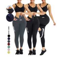 Leggings Deportivos de Invierno para Gimnasio, Transpirables, Antibacterianos, Resistentes a Desgarros, 240g, Tejido de Punto, Cintura Alta Personalizable para Mujer