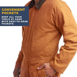 Mono de trabajo de moda para hombre con bordado de impresión de logotipo personalizado Traje DE PROTECCIÓN DE uniforme industrial duradero Proveedor OEM - Product Image 3