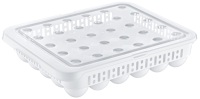 Boîte de rangement pour 30 œufs avec couvercle, empilable pour réfrigérateur, en plastique PP sans BPA, plateau de rangement écologique de haute qualité pour la cuisine à domicile