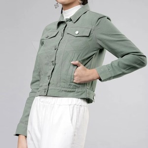 Veste en jean pour femmes en gros, faible MOQ, fabrication au Pakistan, nouveau design, veste en jean pour femmes - Product Image 4