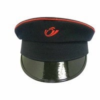 Casquette de parade unisexe de la Brigade des pompiers de Belgique, style soviétique russe, avec sangle réglable et logo brodé, pour adultes professionnels