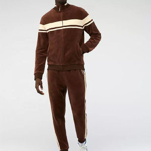 Survêtements de qualité professionnelle et de fournisseur, col montant, fermeture éclair, pantalon de survêtement à longueur cheville, style classique, survêtements pour homme - Product Image 2