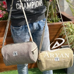 กระเป๋าทรงดัฟเฟิลสไตล์วินเทจทำด้วยมือจริงกระเป๋าเดินทางสไตล์โบฮีเมียนแบบตะวันตกใช้ได้ทั้งชายและหญิงมีสไตล์ปอกระเจาพร้อมกระเป๋าเดินทางผ้าฝ้าย - Product Image 1