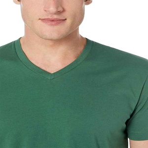 T-shirt à col en V uni pour hommes, logo personnalisé pour hommes, confortable, col en V, t-shirts vierges, vêtements de sport fitness décontractés, top des ventes - Product Image 4
