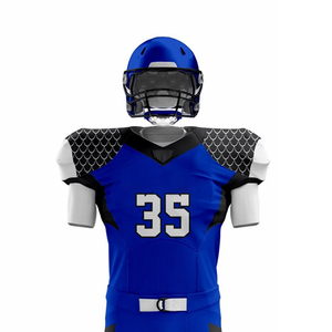 Uniforme de football américain personnalisé de qualité supérieure pour hommes et femmes, sublimé, respirant, à manches courtes, séchage rapide, design personnalisable 2025 - Product Image 4