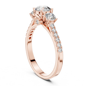 14K Solid Gold Lab Diamond Engagement <b>Ring</b> Vintage Inspired Round Cut Diamond Cluster for <b>Wedding</b> Occasions - Product Image 6
