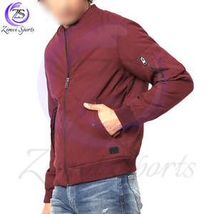 Chaquetas Bomber de Calle de Primera Calidad, Hechas a Mano, de Color Gris Sólido, Ligeras, para Hombre, Nueva Llegada, por Zimvi Sports - Product Image 3