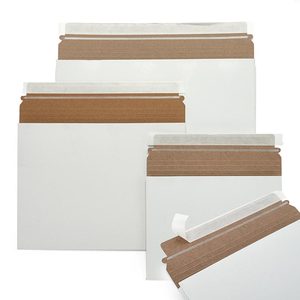 Enveloppes auto-adhésives écologiques, sacs d'expédition à soufflets non pliables, biodégradables, en poly recyclé, personnalisables pour l'envoi de produits artisanaux - Product Image 1