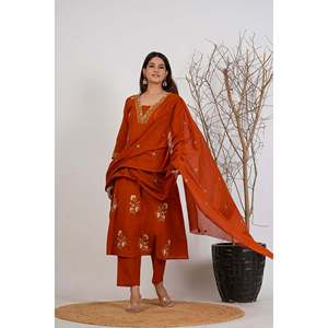 Casual Cotton Embroidered Kurta Set - Product Image 4