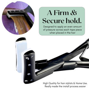 Pince à bande avec logo personnalisé Pince à trame en acier inoxydable de 7 pouces facile à utiliser Pince à trame d'extension de cheveux Design ergonomique - Product Image 4