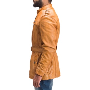 Manteau de veste en cuir personnalisé pour hommes Poches et veste en cuir Manches en cuir personnalisées Veste entièrement personnalisée pour hommes - Product Image 3