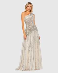 Hot One-Shoulder Women Celebrity Nightclub <b>Party</b> Wear Simple Natural Long Evening <b>Party</b> Dresses with Pearls for <b>Prom</b> Wedding - Product Image 4