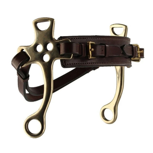 Hackamore en acier inoxydable pour chevaux mèches équines en métal avec produits pour chevaux en cuir - Product Image 5