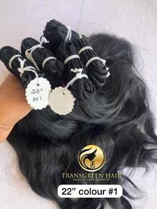 22 ''Cambodgien Mink Indian Temple Remy Virgin Wavy Bundles 100% Premium Quality Soft Raw Human Single Donor Color #1 Indian - Product Image 4