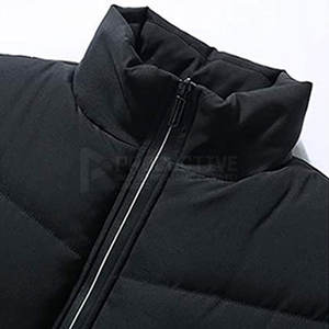 Chaleco acolchado de poliéster de nailon de invierno informal para hombre hecho a medida al mejor precio con cuello mandarín para uso exterior a la venta en línea - Product Image 5