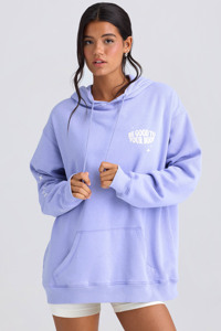 Diseño único Periwinkle mujer invierno gota hombro cepillado polar con capucha antiarrugas transpirable frente High Street sudaderas con capucha - Product Image 3