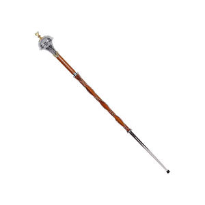 Producto superior, Maza con cabeza de palo de madera chapada en plata y oro/cabeza de maza chapada en plata y oro más vendida con palo a la venta - Product Image 4