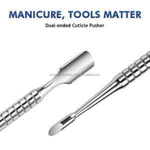 Empujador de Cutículas de Doble Cabeza de Acero Inoxidable Estilo Europeo, Herramienta de Manicura y Pedicura para Limpieza de Uñas - Product Image 3