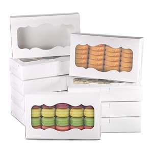 Cajas de Donuts para Panaderías al por Mayor <span class=keywords><strong>a</strong></span> Bajo Precio con Logotipo, Económicas, Aceptan Tamaño Personalizado, Cajas de Papel Cuadradas - Product Image 4