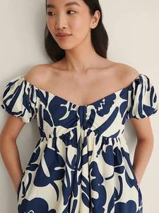 Vestido de algodón estampado con bloque de mano indio, nueva moda, ropa de verano informal, estilo dulce, longitud Midi para regalo de San Valentín - Product Image 3