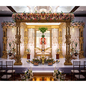 Maharani padmavati mandap ไม้แกะสลักที่ถอดออกได้หรูหราตกแต่งงานแต่งงานรอบแมนดาลัม USA การแต่งงานของแคนาดา - Product Image 3