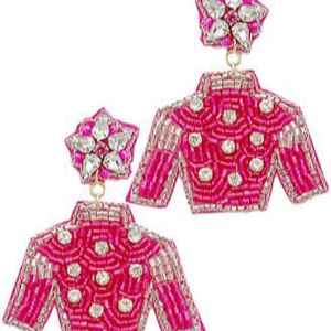 Conjunto DE BODA bohemio de estilo americano europeo-Pendientes occidentales con cuentas azules y amarillas Rani con tachuelas doradas Diseño clásico al por mayor - Product Image 5