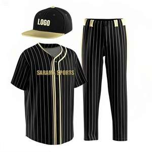 Ensemble d'uniformes de baseball durable, tissu respirant, conception personnalisée OEM, ensemble de maillot et de pantalon de baseball personnalisé - Product Image 1