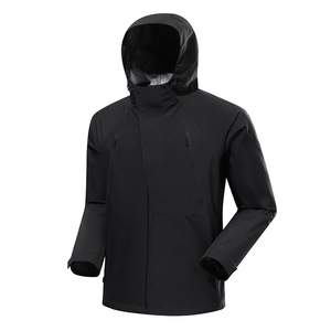 Hot Selling Unisex Raincoat Windproof Breathable Causal Streetwear Windbreaker Jackets Zip Pockets Waterproof Hoodie/<b>Coat</b> - Product Image 5