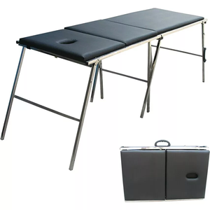 เตียงตรวจโรคแบบพับได้พร้อมพนักพิงปรับระดับได้สำหรับคลินิก โรงพยาบาล และโต๊ะตรวจทางการแพทย์ - Product Image 1