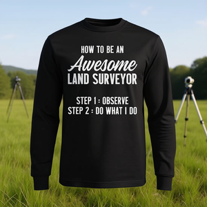 Camiseta de Manga Larga para Topógrafo, Categoría Promocional de Topografía - Product Image 3