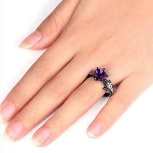 Bague Dragon en Argent Sterling Noir Jeulia avec Diamant de Laboratoire Taille Ronde - Product Image 4