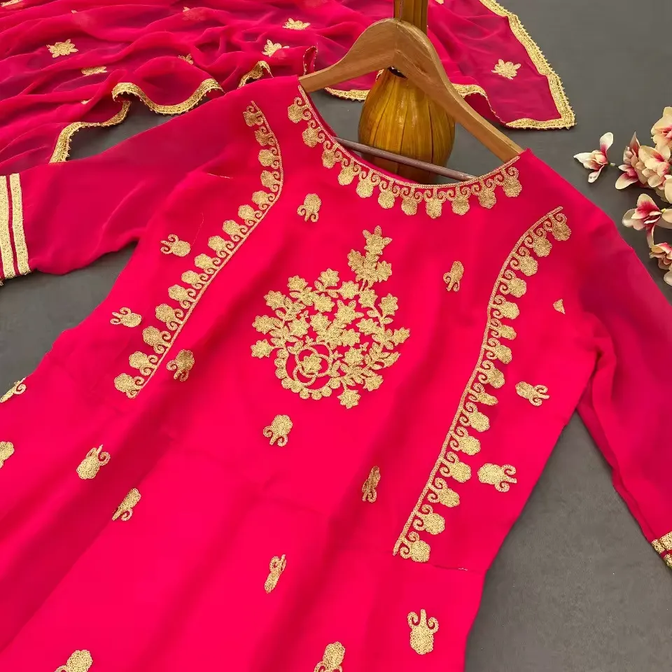 FULPARI nuovo abito di design Georgette pesante più venduto e dupatta per matrimonio indiano delle donne ultima collezione
