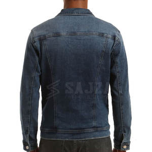 . Vente en gros Logo personnalisé Veste en jean pour hommes en coton Vestes d'hiver respirantes pour hommes pour l'extérieur - Product Image 3