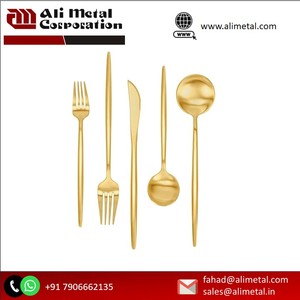 Vente en gros à prix réduit de couverts pour la maison ensemble de couverts décoratifs en acier avec miroir pour hôtel restaurant personnalisable - Product Image 3